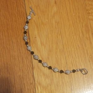 Black and silver bracelet